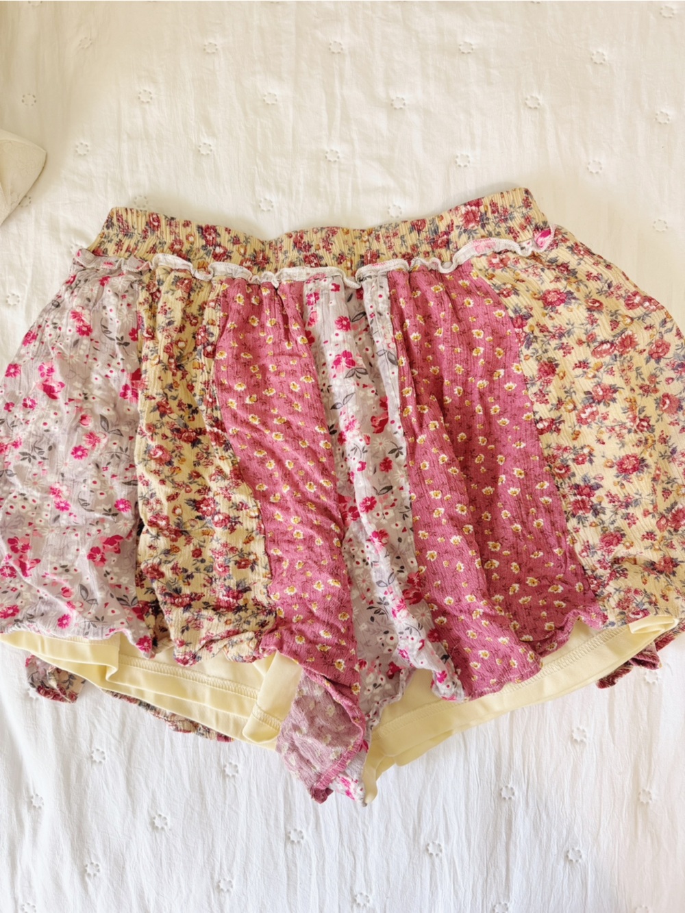 Floral Patchwork Pink & Cream Women's Skort - Picture 2 of 3